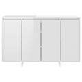 vidaXL Komoda lesklá biela 120x41x75 cm drevotrieska