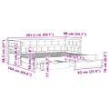 vidaXL Rozkladacia denná posteľ s matracmi bez matraca biela 80x200 cm