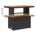 vidaXL 2-dielna záhradná sedacia súprava s podložkami čierna polyratan
