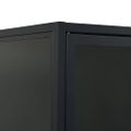 vidaXL Vysoká skrinka čierna 80x35x135 cm oceľ a tvrdené sklo