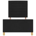 vidaXL Rám postele s čelnou doskou Čierna 80 x 200 cm látka