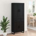 vidaXL Highboard 2 ks Čierny dub 69,5 x 34 x 180 cm