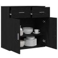 vidaXL Servírovacia skriňa Čierny dub 78 x 38 x 80 cm Kompozitné drevo