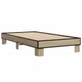 vidaXL Posteľný rám dub sonoma 90x200 cm kompozitné drevo a kov