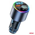 FM vysielač 1×USB-A 1×USB-C 12/24V AMiO-04655