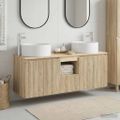 vidaXL Set kabinetov do kúpeľne 3 ks Dub sonoma 49,5 x 44,5 x 65,5 cm