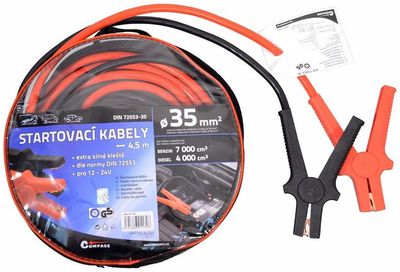 Startovacie káble 35 dĺžka 4,5 m TÜV/GS DIN72553