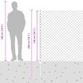 vidaXL Sieťový plot s stĺpom 10 x 1,5 m PVC potiahnutá oceľ Sivá