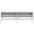 vidaXL TV skrinka biela 135x39x43,5 cm oceľ valcovaná za studena