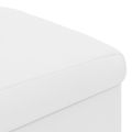 vidaXL Ottoman s Úložným Priestorom Biely 40 x 40 x 45 cm Umelá koža