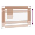 vidaXL Zábrana na detskú posteľ sivohnedá 90x25 cm látka