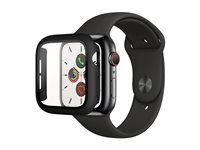 PanzerGlass Full Protection pre Apple Watch 4/5/6/SE 40mm (ochranné sklo + čierny rámček chrániace celé telo hodiniek - stačí nacvaknúť - bez lepenia)