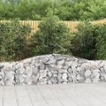 vidaXL Oblúkový gabionový kôš 20 ks 400x30x60/80 cm pozinkované železo