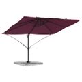vidaXL Slnečník 351 x 250 x 260 cm Polyester a hliník Bordeaux červená