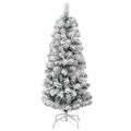 vidaXL Umelý Sklápací Vianočný Stromček 150 LED Zelená a biela 120 cm