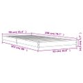 vidaXL Posteľný rám hnedý dub 90x200 cm kompozitné drevo a kov