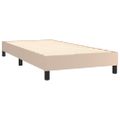 vidaXL Boxspring posteľ matrac a LED kapučínová 90x190 cm umelá koža