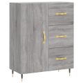 vidaXL Vysoká skrinka sivý dub sonoma 69,5x34x180 cm spracované drevo