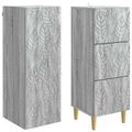 vidaXL Sada skríň 2 ks 33 x 34,5 x 90 cm Kompozitné drevo Sivý Sonoma