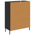 vidaXL Servírovacia skriňa Čierny dub 69,5 x 34 x 90 cm