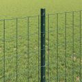 vidaXL Euro oplotenie s pilierom 10 x 0,8 m PVC potiahnutá oceľ Zelená
