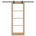 vidaXL Posuvné dvere ORKDAL 83 x 211 cm Prírodná a čierna
