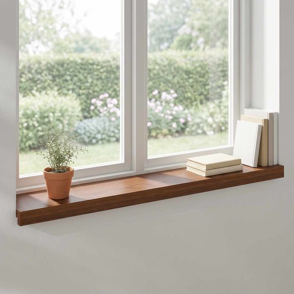 vidaXL Parapety 2 ks Tmavohnedá 80 x 15 x 2 cm Masívne dubové drevo