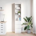 vidaXL Highboard White 37,5x35x180 cm Konštruktérske drevo