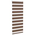vidaXL Zebra roleta hnedá 65x100 cm šírka látky 60,9 cm polyester