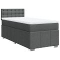 vidaXL Posteľný rám boxsping s matracom tmavosivý 80x200 cm látka