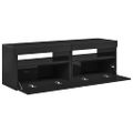 vidaXL TV skrinky s LED svetlami 2 ks lesklé čierne 60x35x40 cm