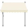 vidaXL Zaťahovacia markíza krémová 250x150 cm látka a oceľ