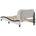 vidaXL Rám postele s LED bez matraca, Hvar, bielo čierny 80x200 cm