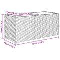 vidaXL Záhradné kvetináče 2 nádoby 2 ks sivé 72x30x32 cm polyratan