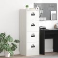 vidaXL Skriňa na dokumenty so zásuvkou Biela 45,5 x 42 x 139 cm