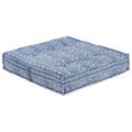 vidaXL Taburetka 100x100x20 cm, indigovo modrá, látka