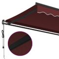 vidaXL Automaticky zaťahovacia markíza vínová 500x350 cm