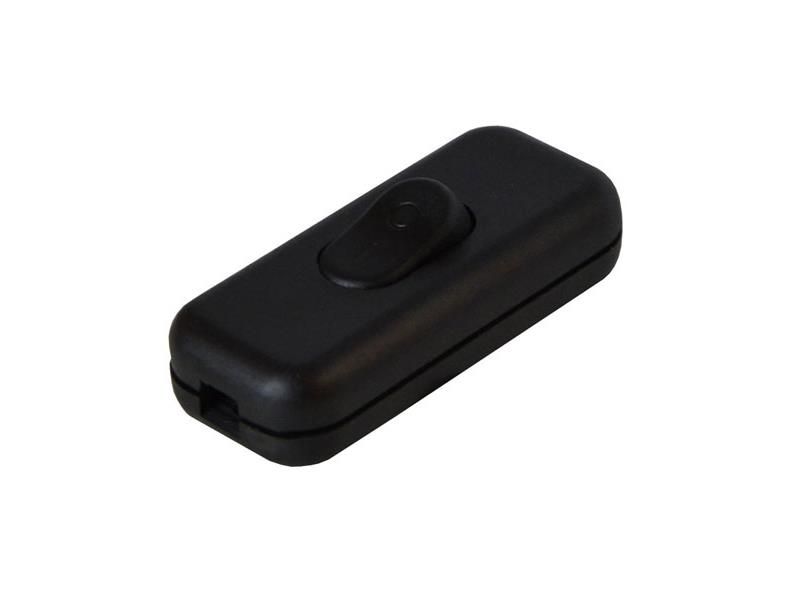Vypínač mezišňůrový 250V/2,5A čierny HADEX