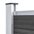 vidaXL Sada plotových panelov WPC 965x(105-186) cm čierna