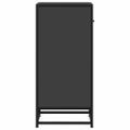 vidaXL Komoda čierna 35,5x35x76 cm kompozitné drevo a kov