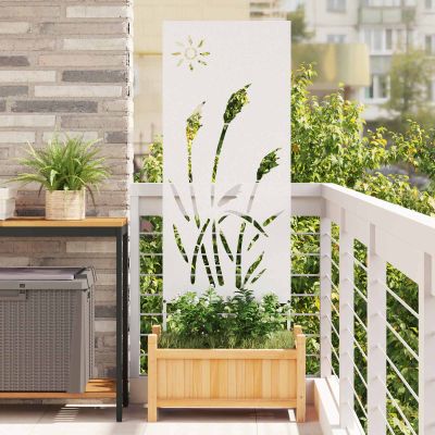 vidaXL Záhradná clona na súkromie Rezací Biela 50 x 140 cm