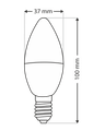 LED žiarovka Qtec 5W C37 E14 teplá biela