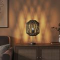 vidaXL Tienidlo na lampu čierne Ø23x28 cm železo a papier