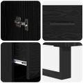 vidaXL Highboard Čierny dub 34,5 x 34 x 180 cm Kompozitné drevo