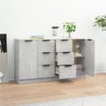 vidaXL Komody 2 ks betónové sivé 60x30x70 cm spracované drevo