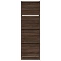vidaXL Botník so 4 výklopnými zásuvkami dymový dub 60x34x187,5 cm