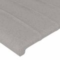 vidaXL Čelo postele s LED bledosivé 160x5x118/128 cm látka