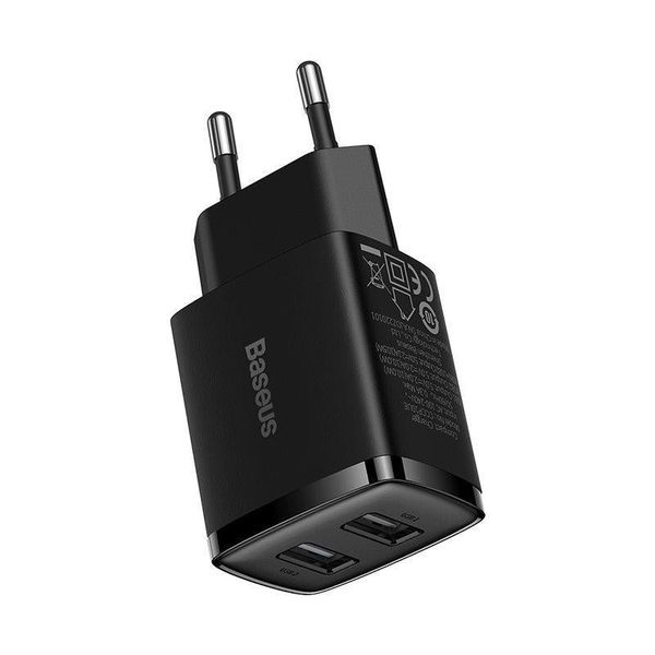 USB adaptér BASEUS Compact Black 2xUSB