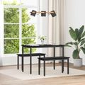 vidaXL lavička Čierny dub 80 x 35 x 45 cm Kompozitné drevo