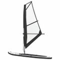 vidaXL Nafukovací Stand up paddleboard s plachtou, čierno biely